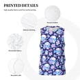 thumbnail image 3 of Honeii crystal Skull flower leaf print basktball shirt for men and women, Unisex basketball jersey for Theme party-Medium, 3 of 6
