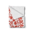 thumbnail image 2 of Mandala Soft Flannel Fleece Throw Blanket, Hungarian Round Folk Art Pattern Tulips Traditional Kalocsai Old Fashioned, Cozy Plush for Indoor and Outdoor Use, 50" x 60", White Red, by Ambesonne, 2 of 6