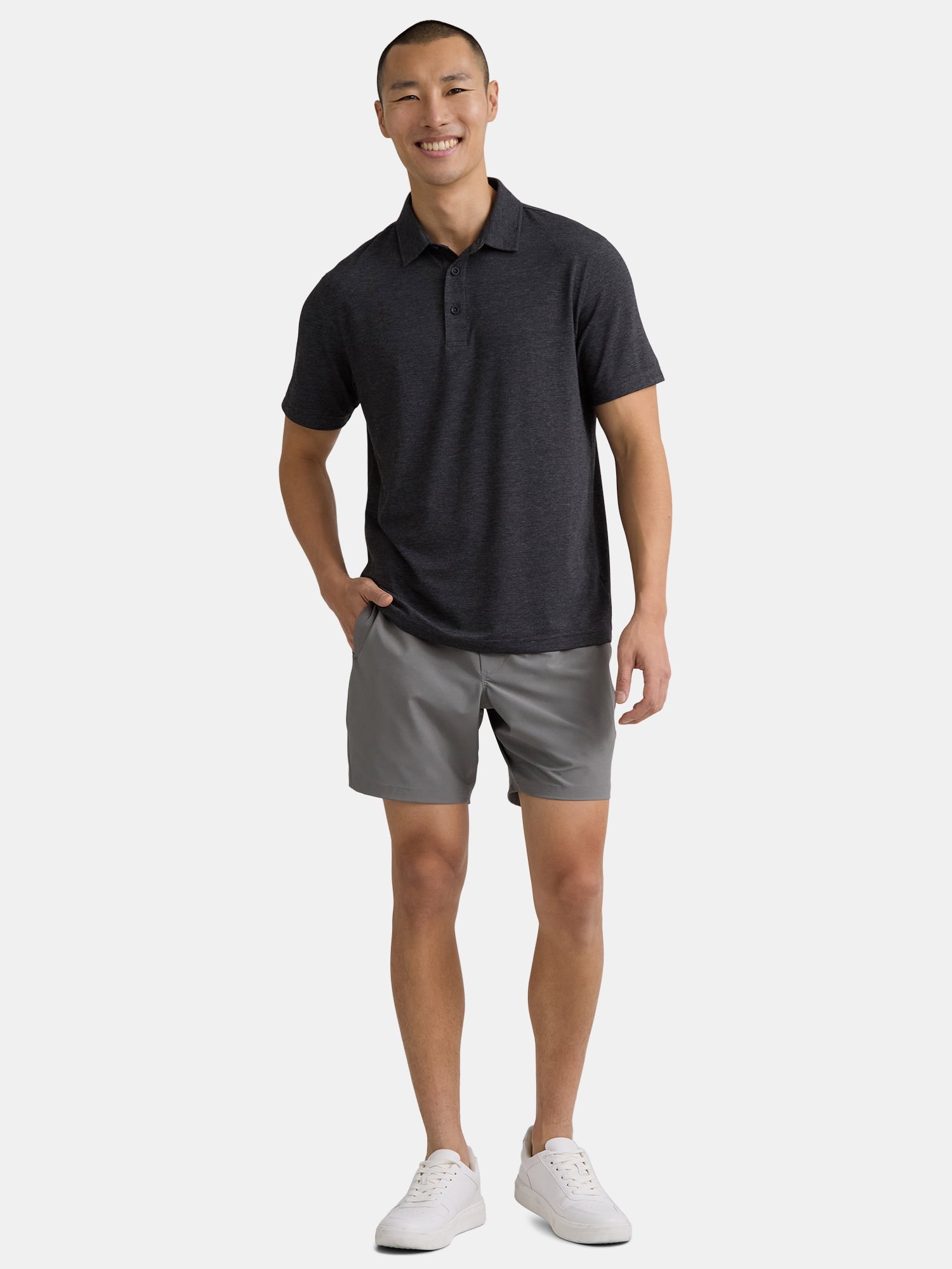 George Men's & Big Men's Poly Polo with Short Sleeves, Sizes S-3XL