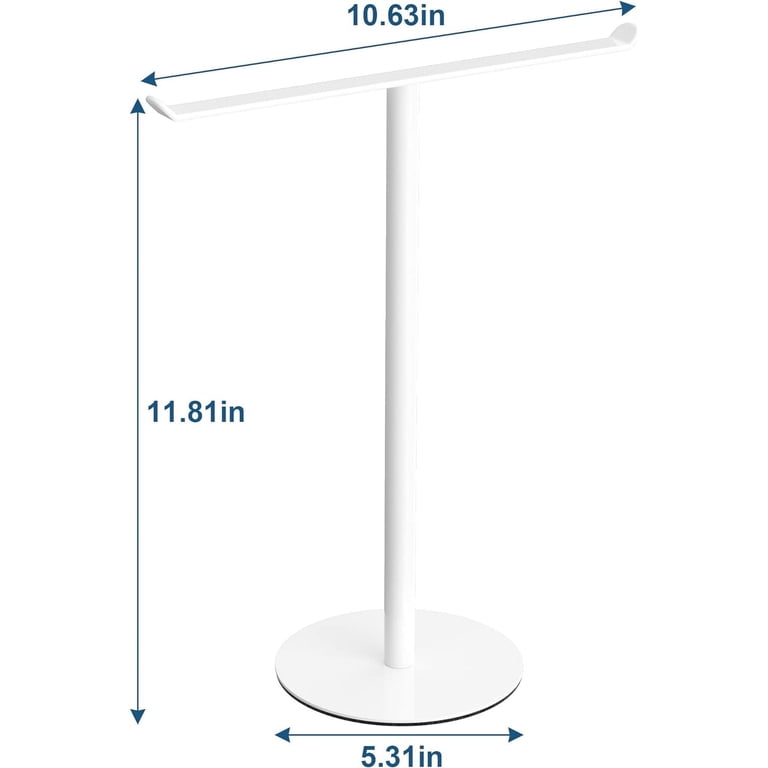 Cabilock Stainless Steel T-Shaped Towel Rack Stand - Black, Weighted Base, No Drilling Needed, 28x16x33cm