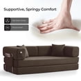 thumbnail image 5 of 79" Convertible Sofa Bed ,CARZZI LIFE Compressed Floor Boneless Couch Modular Corduroy Sleeper Sofa, Folding Mattress Couch for Small Spaces - No Assembly Needed in Brown with Storge, 5 of 7