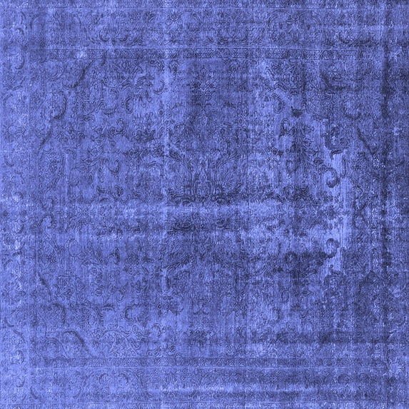 Ahgly Company Indoor Square Oriental Blue Industrial Area Rugs, 5' Square