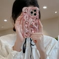 thumbnail image 3 of Compatible with iPhone 12 Pro Max Wavy Phone Case, Cute 3D Wave Bubble Pattern and Stylish Wavy Border Soft TPU Protection Shockproof Phone Case for Women Girls for iPhone 12 Pro Max, Rosegold, 3 of 12