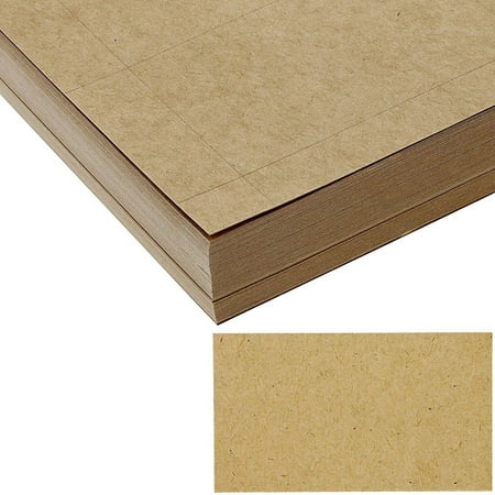 100 Sheets 1000 Cards Printable Business Card Kraft Brown Paper, Heavyweight Card Stock Blank Paper for (Best Printers For Business Cards)