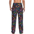 thumbnail image 3 of Picia Colorful Excavator Mens Soft Woven Cotton Elastic Waistband Sleep Pajama Pant Lounge Sleep Pant With Pockets And Drawstring-Small, 3 of 9