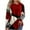 Red, variant on Ecqkame Women's Plus Size Tops Clearance Women's Casual Round Neck Long Sleeve Printed Loose Shirt Blouse Tops Purple XXXXL