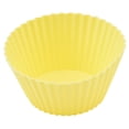 thumbnail image 1 of Moules à Muffins en Silicone Ronds Réutilisables Portables pour Pâtisserie Accessoires de Cuisine Jaune, 1 of 6