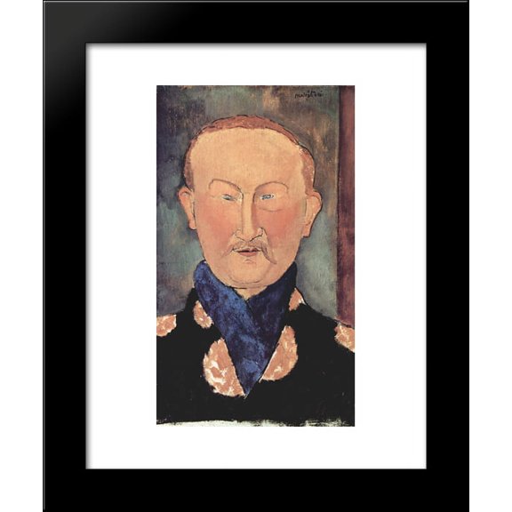 Portrait of Leon Bakst 20x24 Framed Art Print by Modigliani, Amedeo