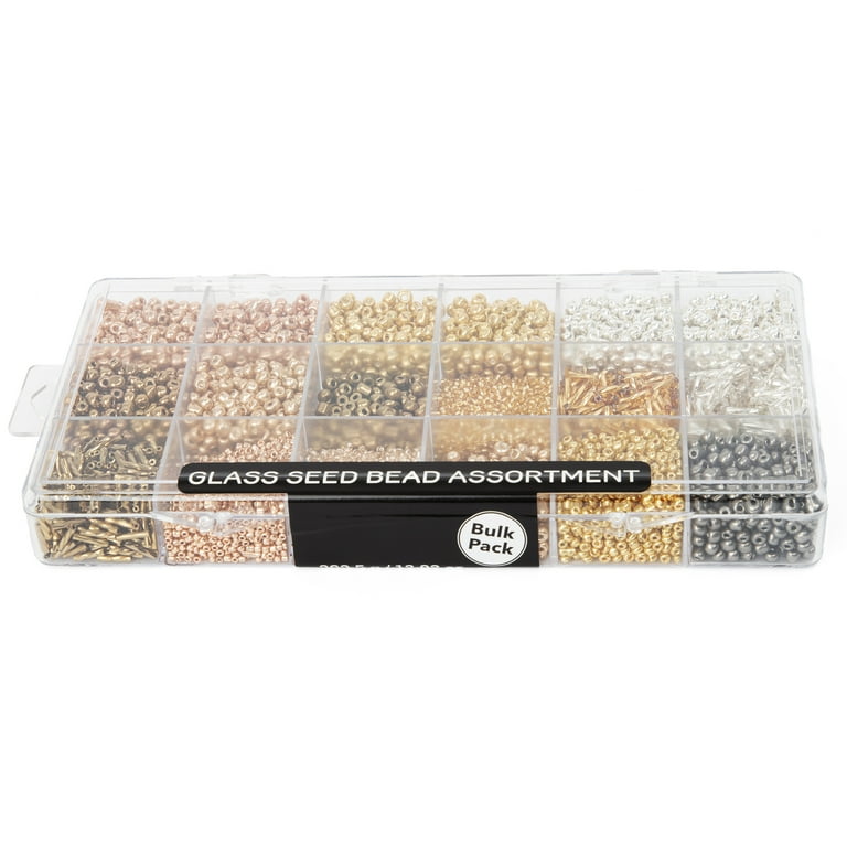Cousin DIY Metallic Seed Bead Mix, Multicolor, 363.5g, 10000 Cousin DIY Metallic Seed Bead Mix, Multicolor, 363.5g, 10000
