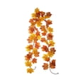 thumbnail image 2 of Hioyaky Fall Garland Artificial Maple Leaf Garland Fall Fake Hanging Decoration Foliage Hanging For Halloween Thanksgiving Festival House Wall FireplaceDoor Indoor Outdoor, 2 of 8