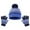 Blue, variant on SGFCWSX Kids Cold Weather Hat and Gloves Set Boys and Girls Fleece Lined Knit Ribbed Glove Child Warm Beanie Caps Sets Red Free Size