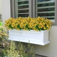 thumbnail image 4 of 6 Bundles Artificial Flowers Outdoor UV Resistant Fake Silk Flowers Faux Plastic Plants Garden Porch Window Box Pot Spring Summer Home Floral Decorations (Yellow), 4 of 8