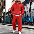 thumbnail image 2 of Mens Athletic Outfit Sets Zeliretfy Men's Hoodies Tracksuit Sweatsuit Sweatshirt and Sweatpant for Men 2 Piece Sets, Pullover Shirts and Pants Sportswear Set, 2 of 7