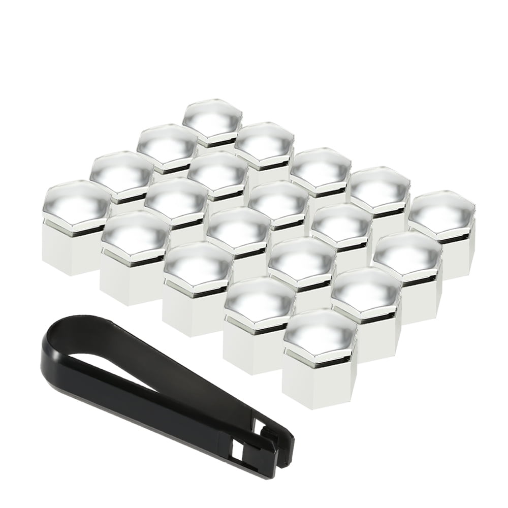 20Pcs 19MM Silver Chrome Car Wheel Nut Caps Bolt Cover Fit for Vauxhall