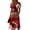 A06-Deep Red, variant on Womens 4th Of July Dress Star Striped Dresses A Line Short Sleeve Summer Party Vacation Dresses