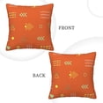 thumbnail image 3 of Square Throw Pillow Covers with Core, Geometric Retro Tribe Print Pillows for Sofa Beds, 20 x 20 inches Orange, 3 of 9