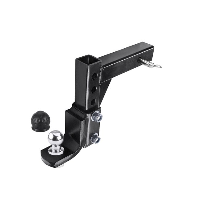 10" Adjustable 4 Level Trailer Drop Hitch Ball Mount Tow For 2" Receiver With 50mm Ball RV Parts Camper Caravan Accessories ,Corrosion Resistance