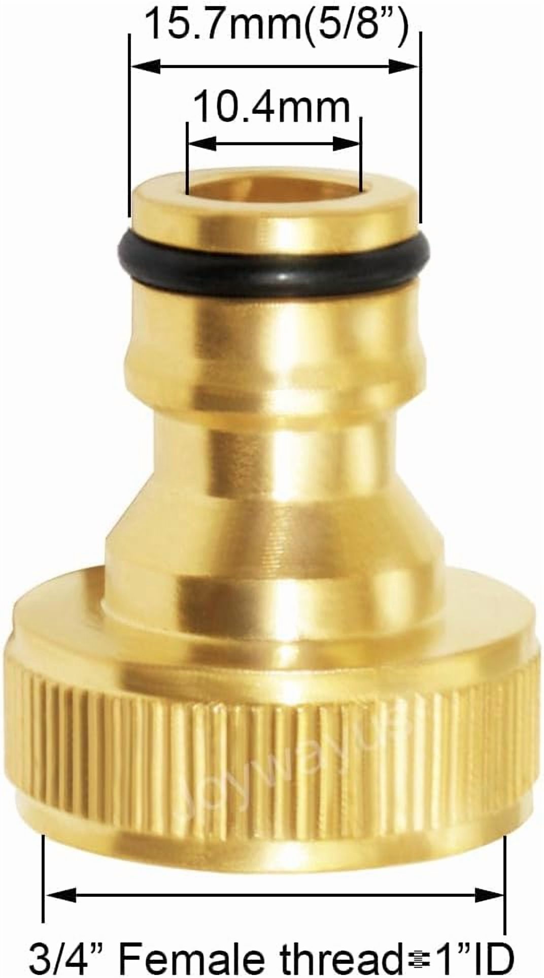 HRTGFD-Brass Water Container/Rain Barrel Spigot 3/4" GHT to 1/2" Male Quarter Turn Ball Valve and Quick Nozzle Connect Fitting for Garden Hose Connection