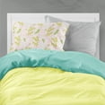 thumbnail image 2 of Watercolor Leaves Pink Fabric Standard Pillowcase, 2 of 2