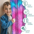 thumbnail image 3 of Blackout Kids Curtains,Pink Blue Tie Dye Flower Pattern Childrens Insulated Curtains Set Of 2,Bedroom Essentials,Toddler Room Decor 42"x84", 3 of 5