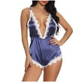 thumbnail image 2 of Lindreshi Lingerie Sets for Women 2pc Set Sexy Lingerie, Deep V Mesh See-through Sexy Pajamas, Elastic Sling One-Piece, 2 of 9
