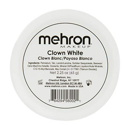 LWS LA Wholesale Store  Mehron Makeup Clown White Professional Makeup (2.25 oz)