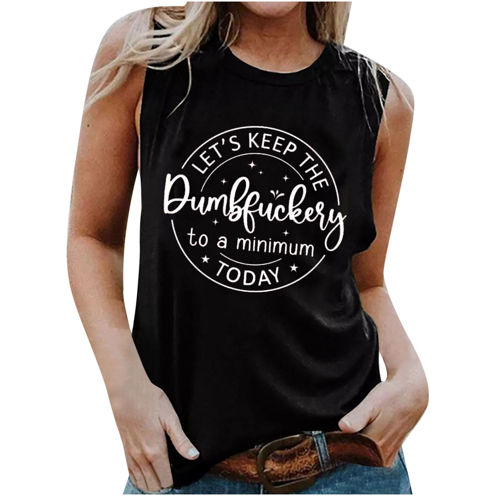 USSUMA Sleeveless Women Tops Dressy 