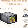 thumbnail image 3 of Paquete de 12 cajas apilables con puerta magnética transparente, almacenamiento multifuncional para tenis, organizador que se adapta a, 3 of 4