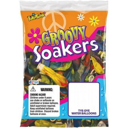 Pioneer National Latex 72306 Tye Dye Groovy Soakers Water Balloons 36 Count