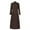 wonen Brown Coat, variant on Tuphregyow Women's Cassock Minister Robe Solid Adults Button Belt Priest Robe Clergy Roman Choir Cassock Liturgical Vestment Preacher Church Robe New Style Trendy Brown L
