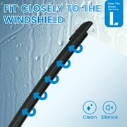 LADEWEU® 3 Wipers 26+16+12 for Subaru Impreza 2017-2024 Crosstrek 2018-2024 All Weather Original Equipment Automotive Replacement Front Rear Windshield Wiper Blade (Pack of 3)