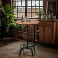 thumbnail image 2 of LOKKHAN Adjustable Swivel Bar Table 30"-35.4" Round Wood Tabletop 23.6" Dia, Rustic Industrial Kitchen Dining Living Party Office Coffee Bistro Breakfast Pub Table,Space-Saving, 2 of 9