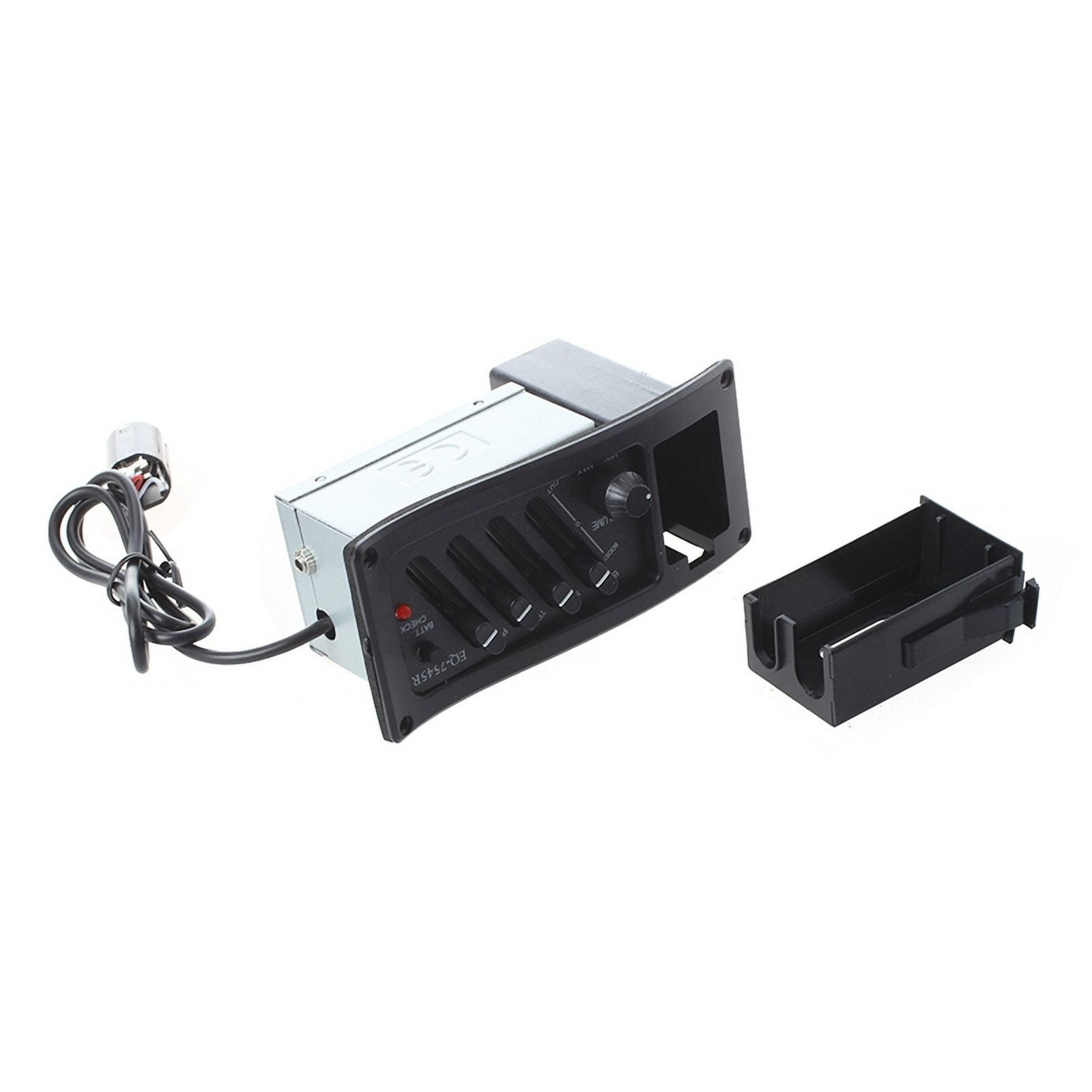 4X Complete Kit EQ Pre-Amp Plus Pickup for Acoustic Guitar 7545R-4 Bands Plus Volume Control,Supplied with A Battery Box