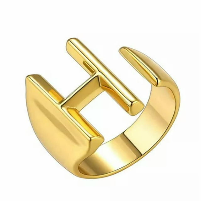 CUITING Fashion Adjustable Initial Alphabet Letter A-Z Ring Finger Rings Women Jewellery-Silver C