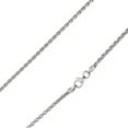 thumbnail image 4 of 925 Sterling Silver, Spiga Wheat Diamond Cut Rhodium Chain 1.5mm Necklace - Hypoallergenic and Tarnish Resistant - By Oliver & Navy, 4 of 5