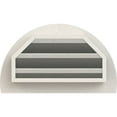 thumbnail image 4 of 32"W x 16"H Half Round Gable Vent (37"W x 21"H Frame Size): Primed, Functional, Smooth Western Red Cedar Gable Vent w/ Brick Mould Face Frame, 4 of 12