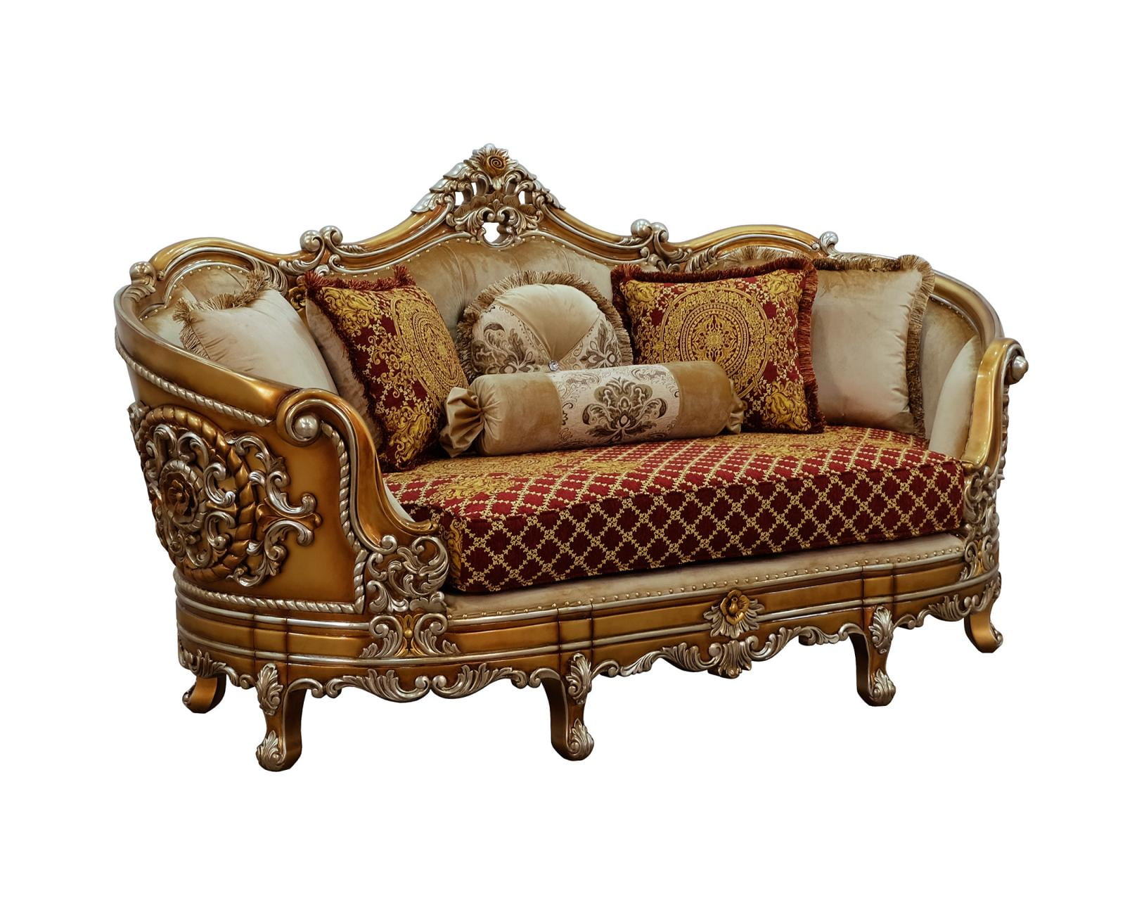 Vintage Brown Velvet Tufted Loveseat with Nailhead Trim