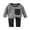 a-Black2631, variant on VNKIDY Girls Outfits Children Kids Winter Plush Interior Thermal Outfit Long Sleeve Crewneck Plaid Top Solid Color Pants Home Wear Set For Relaxing Leisure Outfits
