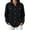 #0347-Black, variant on Haivin Women's Denim Shirt Long Sleeve Button Down Tops Casual Collared Jean Shirt With Double Chest Pockets