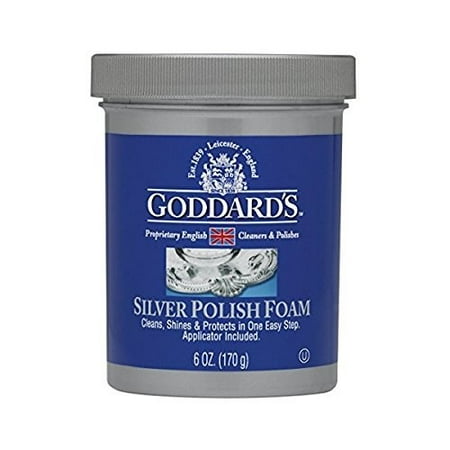 goddards silver polisher - 170g/6 oz. cleansing foam with sponge applicator - tarnish (Best Silver Tarnish Remover)