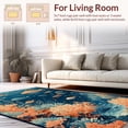 thumbnail image 2 of ODIKA 8'x10' Machine Washable Non-Slip Area Rug, Undersea Exploration Fish & Coral Reefs for Playtime High Traffic Rug, Blue, 38475, 2 of 7