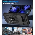thumbnail image 5 of KOMI for Google Pixel 9a Case with Slide Camera Cover HD Screen Protector [Military Grade 16ft. Drop Tested] Magnetic Ring Holder Kickstand Protective Phone Case for Google Pixel 9A 2025 (6.3 inch), 5 of 5