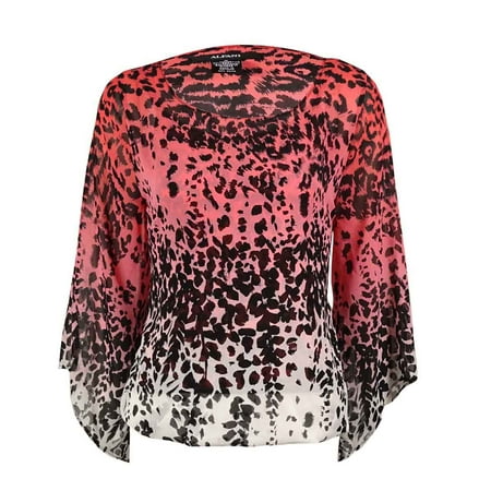 JM Collection Women's Cold-Shoulder Top Red Size X-Large