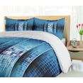 thumbnail image 5 of Ambesonne Digital Duvet Cover Sets, Mosaic Pattern Squares, 2-King, Indigo Sky Blue, 5 of 7