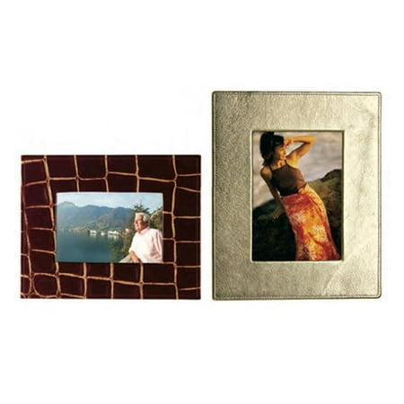 Wide Wing - Raika SC 175 WINE 4 x 6 in. Wide Border Leather Frame - Wine