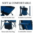 thumbnail image 3 of UMINEUX Portable Camping Chair, Folding Quad Outdoor, Large Heavy Duty Support 330 lbs, Blue, 3 of 7