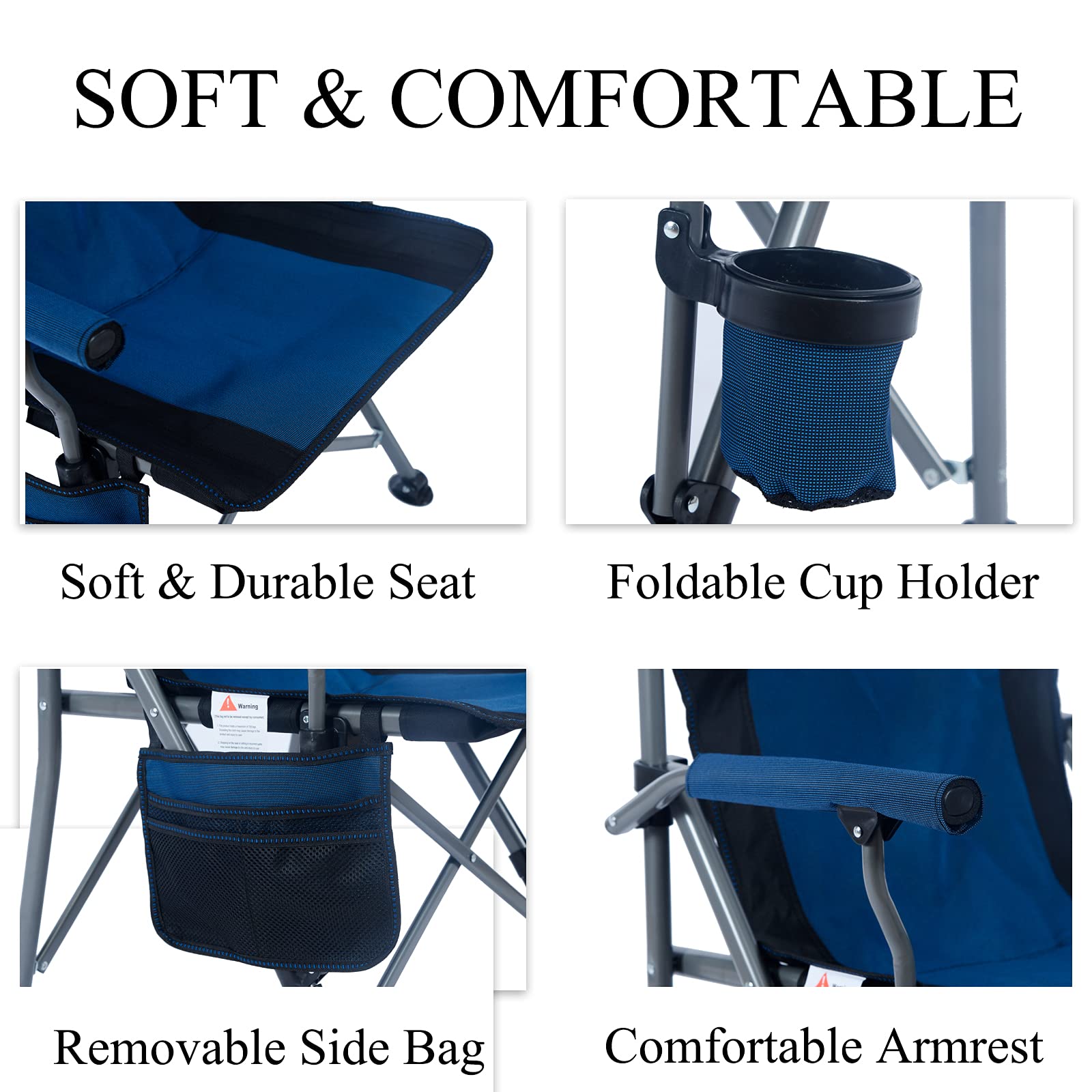 Umineux Portable Folding Camping Chair, 330 lb photo 3