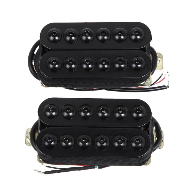 Pastillas De Guitarra Eléctrica Pastillas De Puente De Guitarra De Doble Bobina Juegos Negro Sunnimix Pastillas de guitarra Humbucker