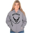 thumbnail image 4 of US Air Force Retired USAF Veteran Unisex Plus Size Zip Hoodie Brisco Brands 2X, 4 of 5