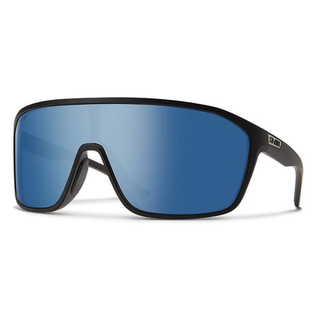 SMITH Boomtown Matte Black - ChromaPop Polarized Blue Mirror Sunglasses